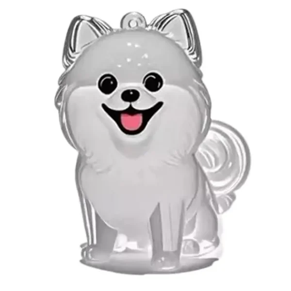 Clear Pet Fur Memorial Keychain for Dog & Cat (5-Pack)