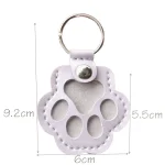 PU Leather Pet Fur Memorial Locket Keychain (12-Pack)