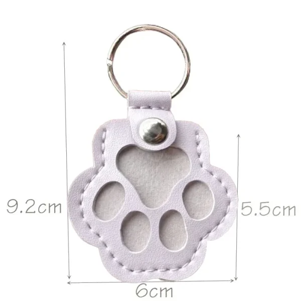 PU Leather Pet Fur Memorial Locket Keychain (12-Pack)