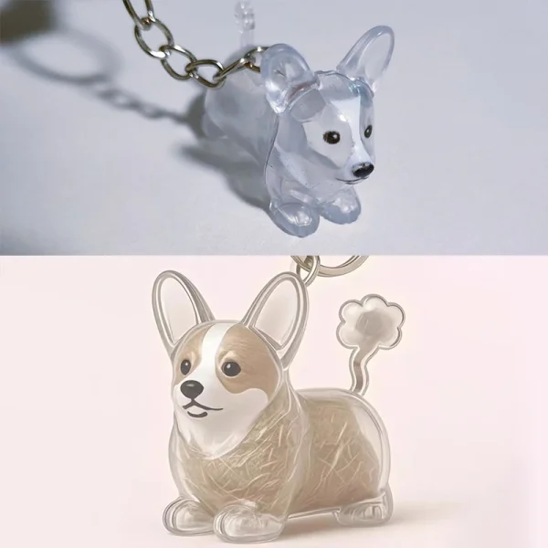 Puppy Fur Keepsake Capsule Keychain  (5-Pack)
