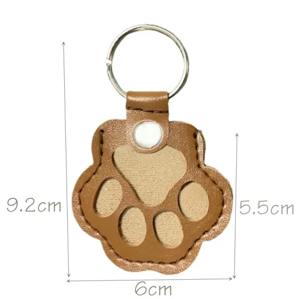 PU Leather Pet Fur Memorial Locket Keychain (12-Pack)