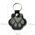 PU Leather Pet Fur Memorial Locket Keychain (12-Pack)