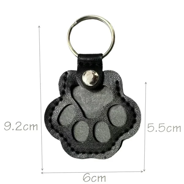 PU Leather Pet Fur Memorial Locket Keychain (12-Pack)