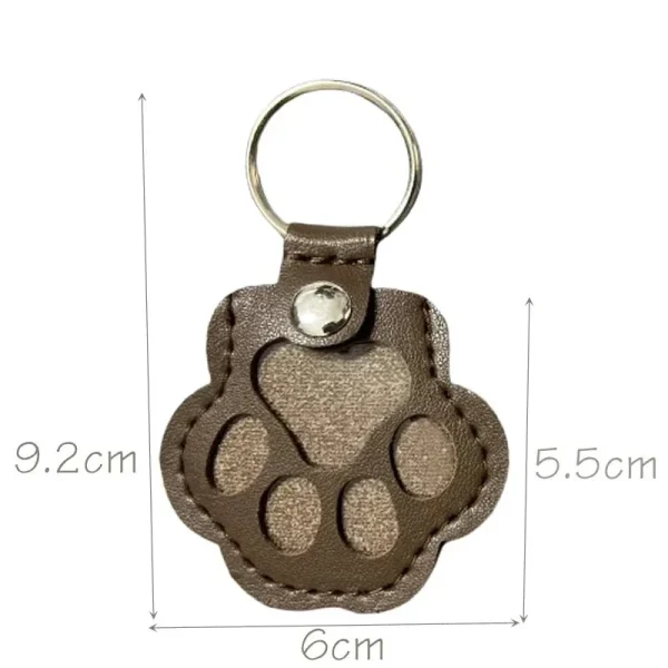 PU Leather Pet Fur Memorial Locket Keychain (12-Pack)