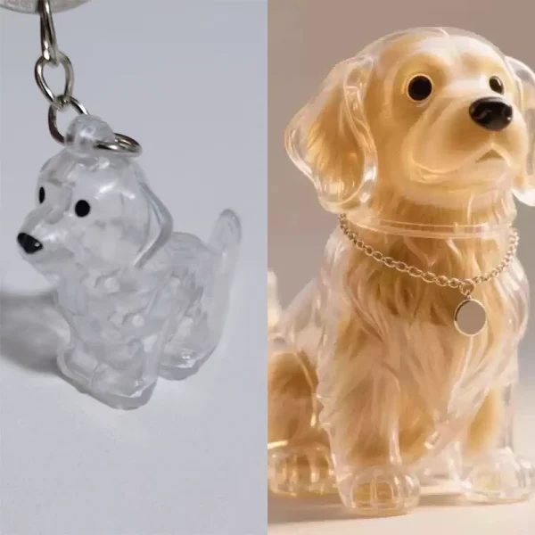 Puppy Fur Keepsake Capsule Keychain  (5-Pack)
