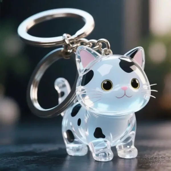 Animal Fur Capsule Keychain – Style B (5-Pack)