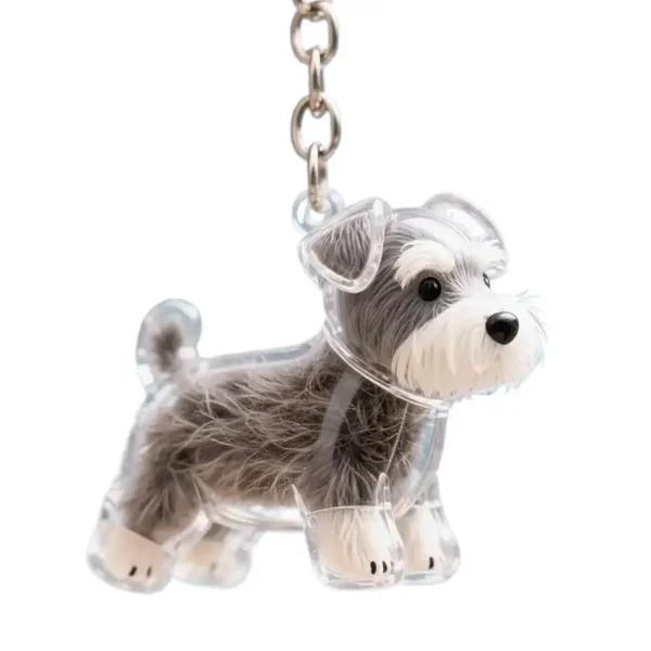 Clear Pet Fur Memorial Keychain for Dog & Cat (5-Pack)