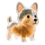 Clear Pet Fur Memorial Keychain for Dog & Cat (5-Pack)