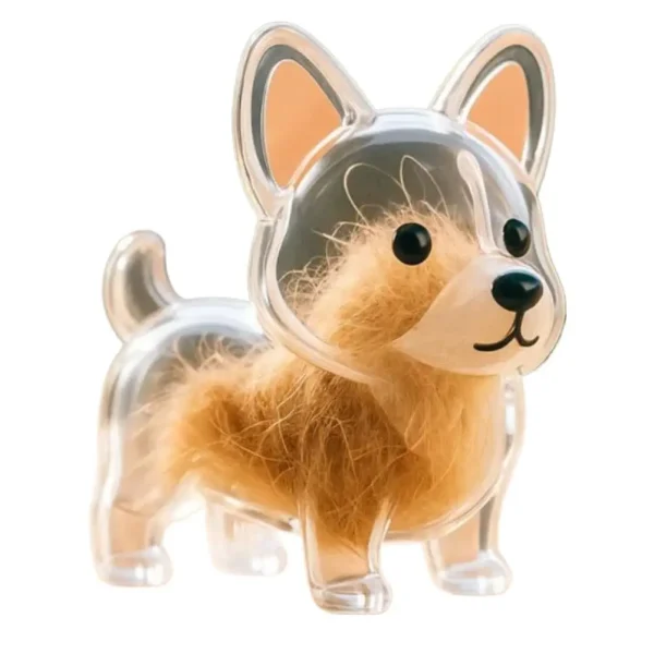 Clear Pet Fur Memorial Keychain for Dog & Cat (5-Pack)